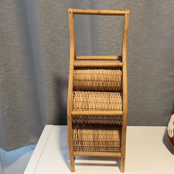 Vintage Wicker Wine Rack - Picture 2 of 7